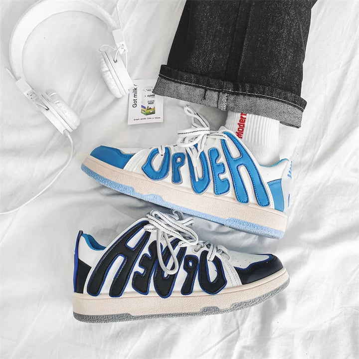 Lettered Style Sneakers     - VONVEX