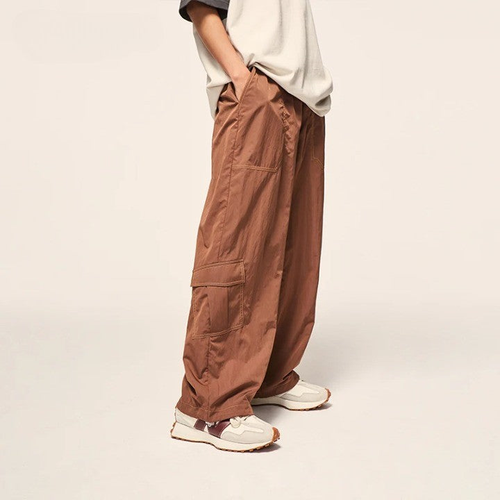 Multi Pockets Wide Leg Cargo Pant     - VONVEX