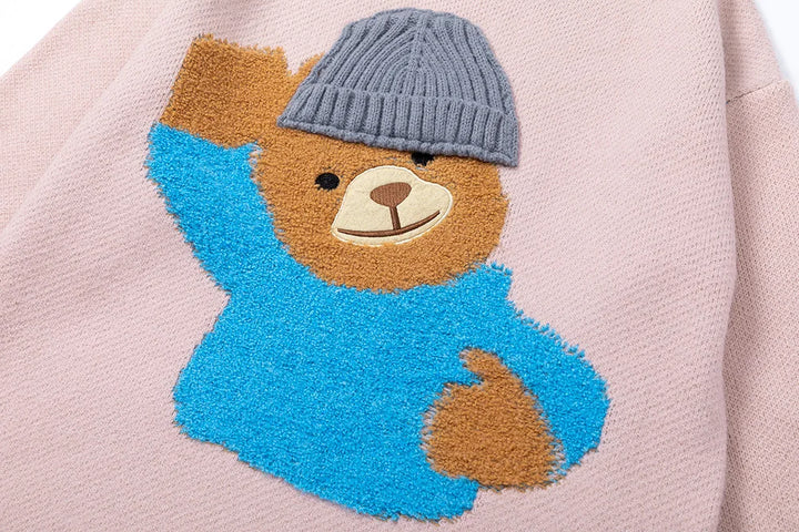 Farewell Teddy Bear Heavy Sweater - VONVEX