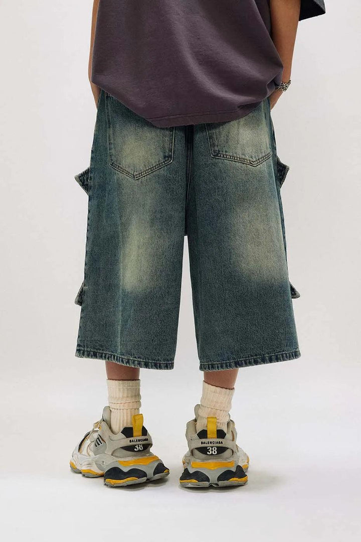 Vintage Men's Baggy Denim Jort     - VONVEX