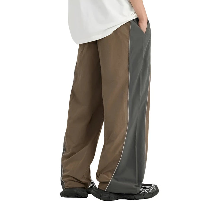 Retro Sportswear Wide-leg Pant     - VONVEX