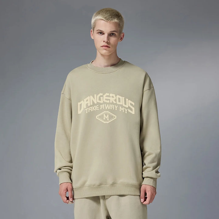 Dangerous Take Away Heavy Sweater Light Khaki XXL - VONVEX