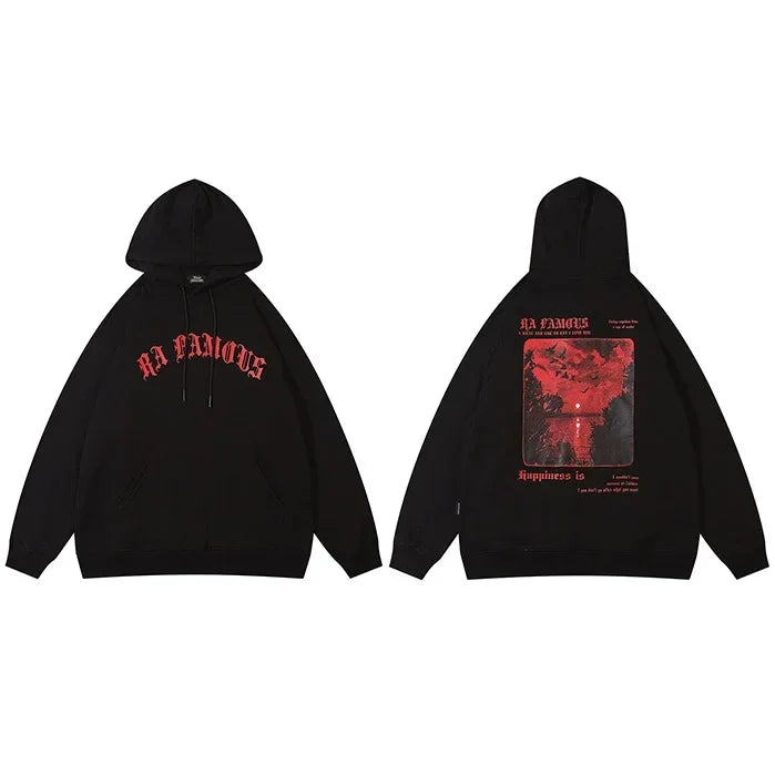 Red Eclipse Hoodie  Black M  - VONVEX