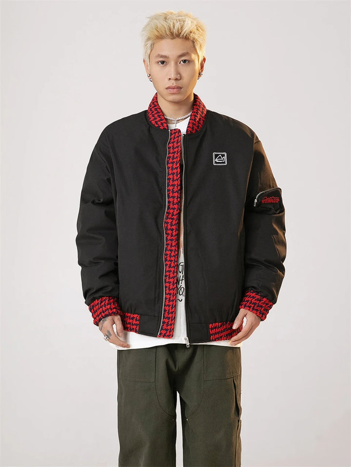 Urban Chic Bomber Varsity Jacket     - VONVEX