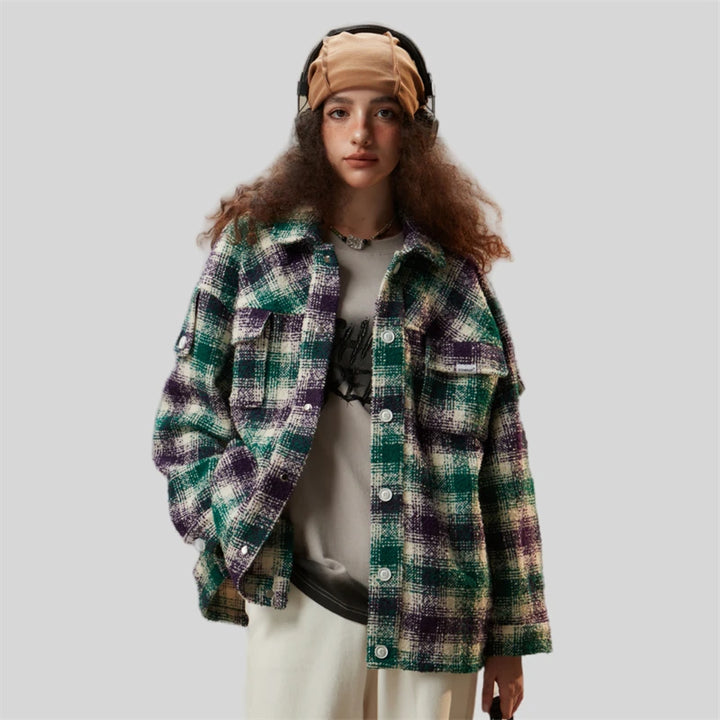 Colourful Vintage Oversize Jacket jacket    - VONVEX