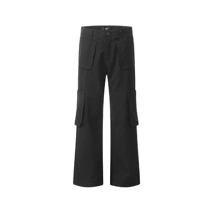 Three-Dimensional Cargo Patch Pants     - VONVEX