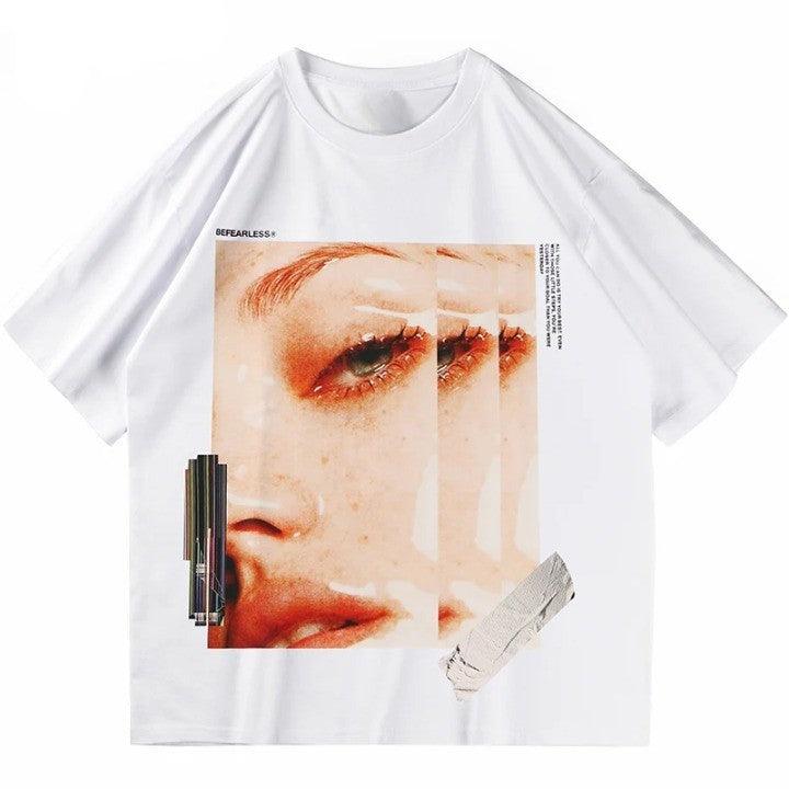 Aesthetic Sunkissed Face Printed T-Shirt - VONVEX