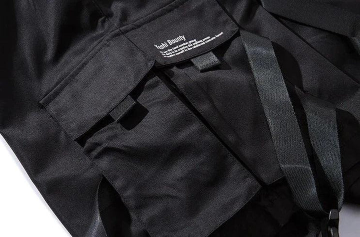 Black Military Cargo Shorts - VONVEX