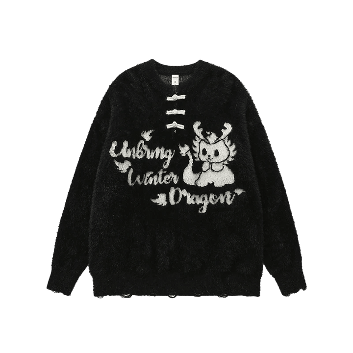 Buckle Knitted Sweater - VONVEX