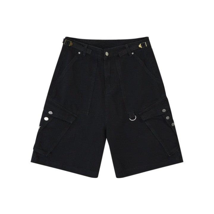 Camouflage Casual Cargo Shorts  Black S  - VONVEX