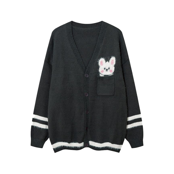 Y2K Rabbit Cardigan     - VONVEX