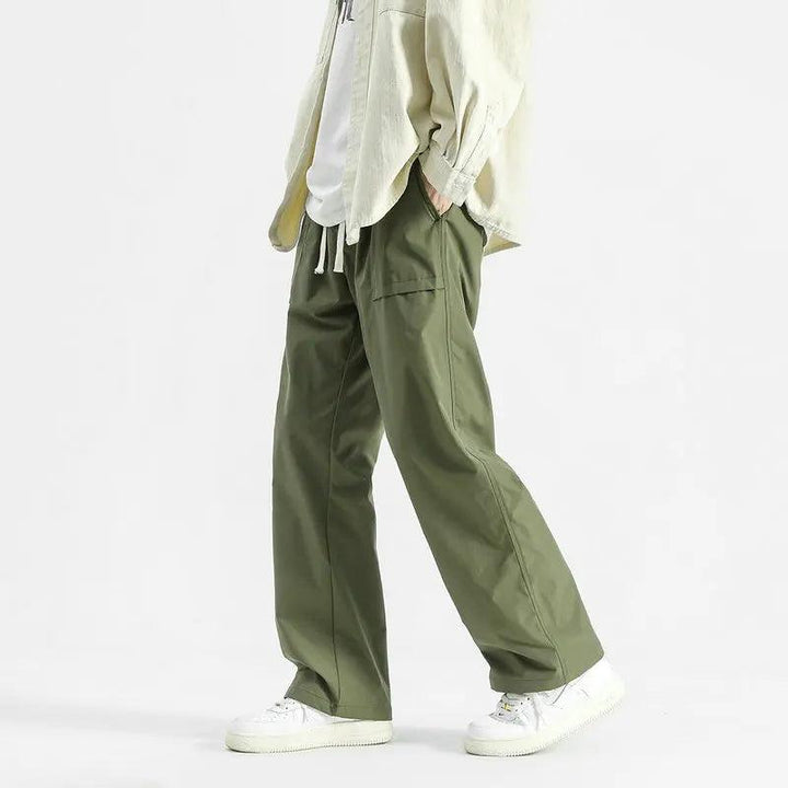 Casual Elastic Waist Cargo Pant  Army Green 2 M  - VONVEX