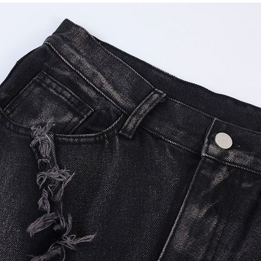 Spider Black Denim Jeans     - VONVEX