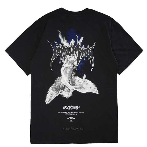 Fallen Angel Printed T-Shirt  Black XL  - VONVEX