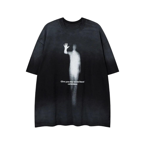 "Give You My Warm Hand" Oversize T-Shirt     - VONVEX