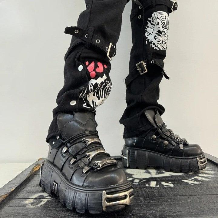 Gothic MetalHeel Platform Boots - VONVEX