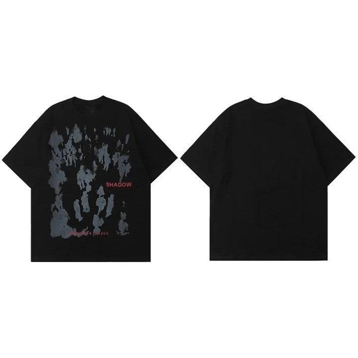 Gothic Shadow Graphic T-Shirt - VONVEX