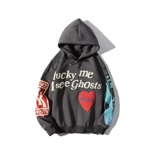 Lucky Me I See Ghosts Hoodie     - VONVEX