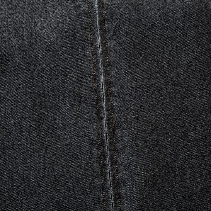 Gradient Denim Zipper Shirt     - VONVEX