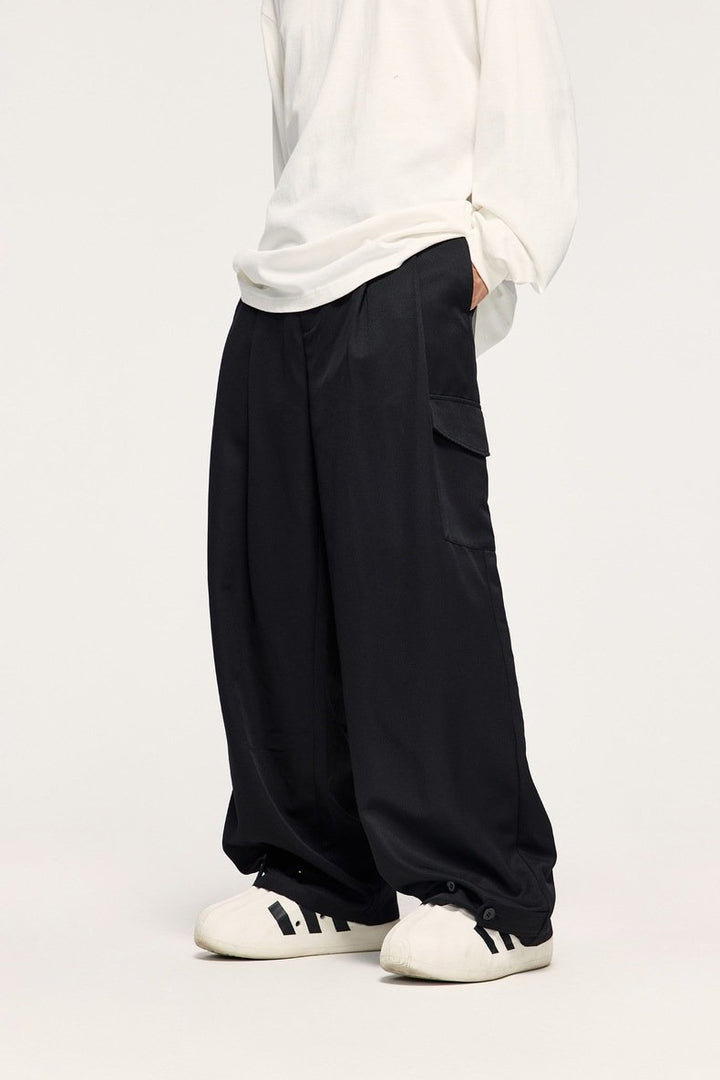 Double Pleated Outdoor Suit Trousers - VONVEX