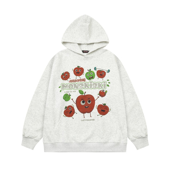 Silly Apples Oversized Hoodie  Grey M  - VONVEX