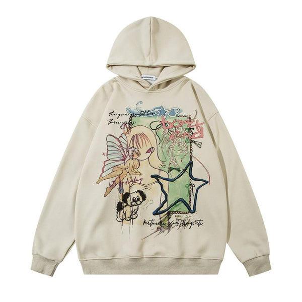 Fiary Tale Loose Hoodie  Apricot S  - VONVEX