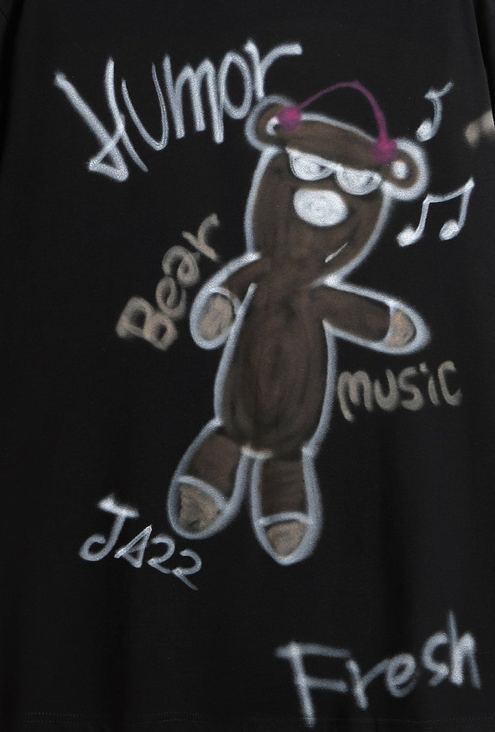 Teddy Teddy Bear Loose T-Shirt     - VONVEX