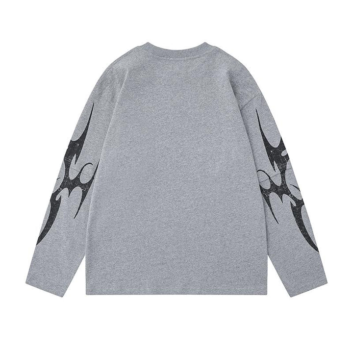 Side Flame Oversized T-shirt     - VONVEX