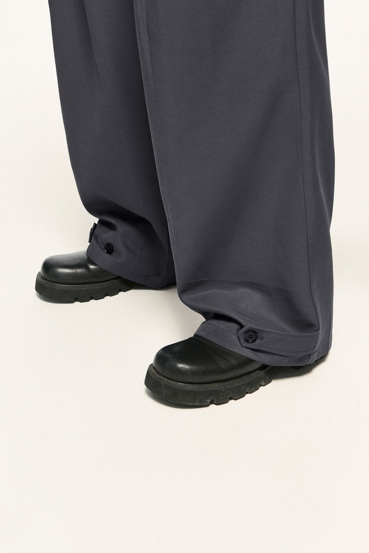 Double Pleated Outdoor Suit Trousers - VONVEX