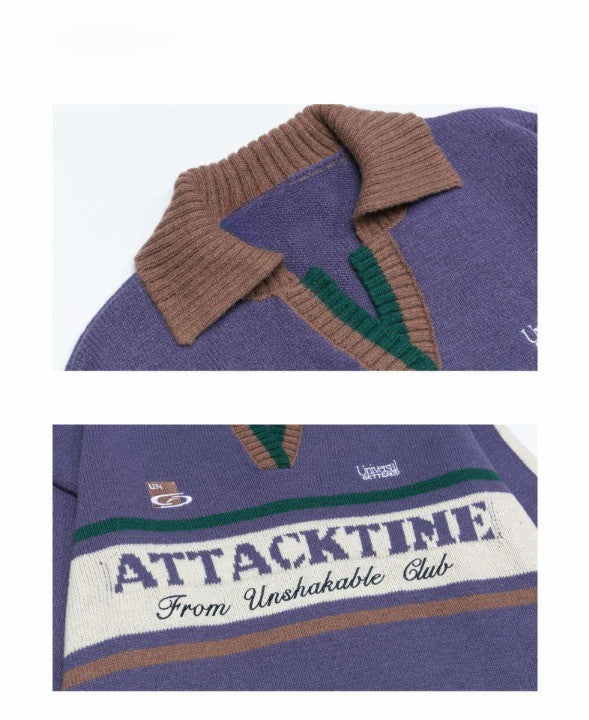 Attack Time Loose Sweater     - VONVEX