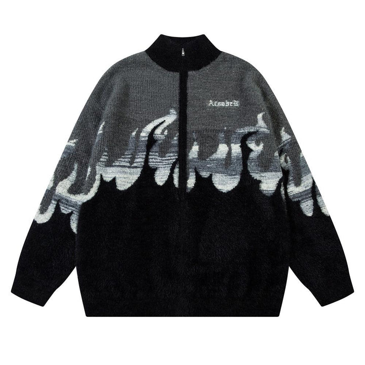 Flammy Wasteland Heavy Sweater  Black S  - VONVEX