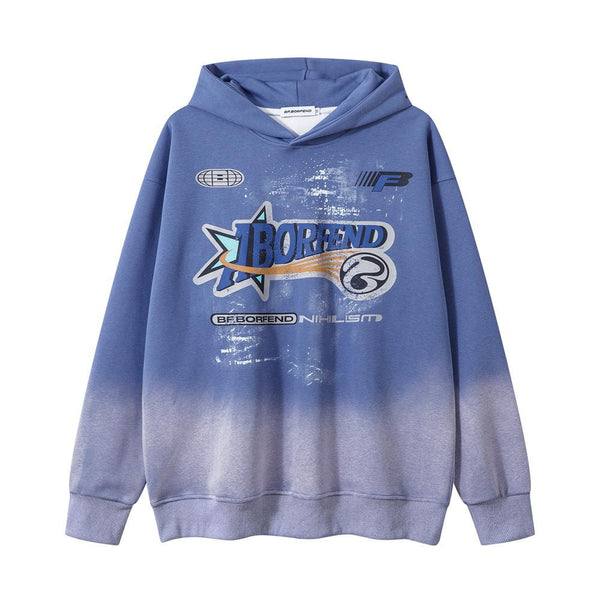 Soccer Boom Gradient Hoodie  Blue S  - VONVEX