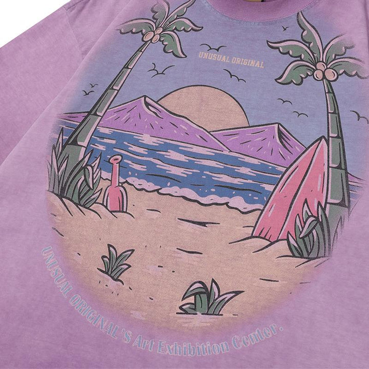 Summer Beach Oversized T-Shirt     - VONVEX