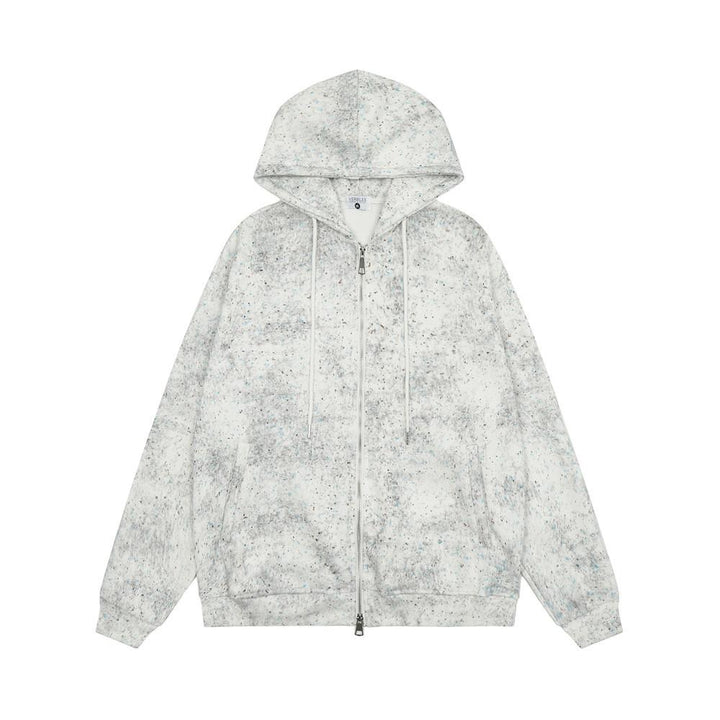 Splatter Paint Choas Hoodie  White M  - VONVEX