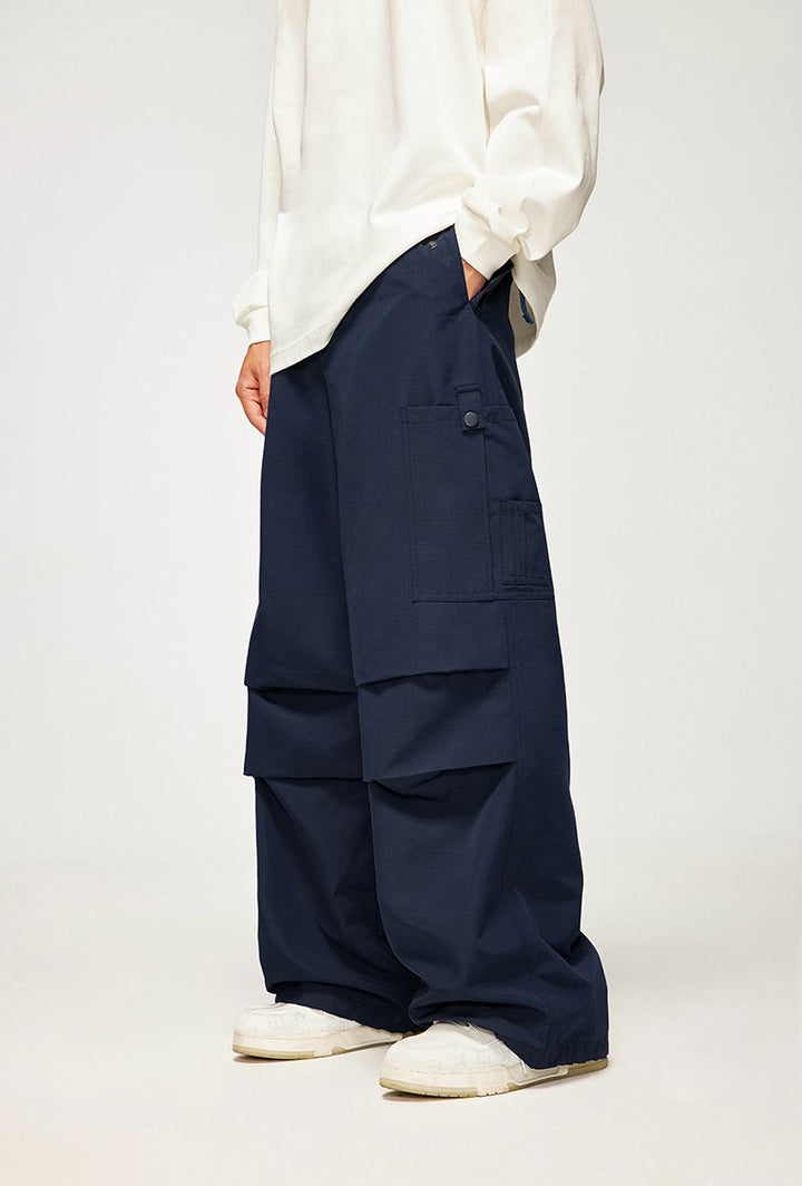 Wide Leg Paratrooper Pants - VONVEX