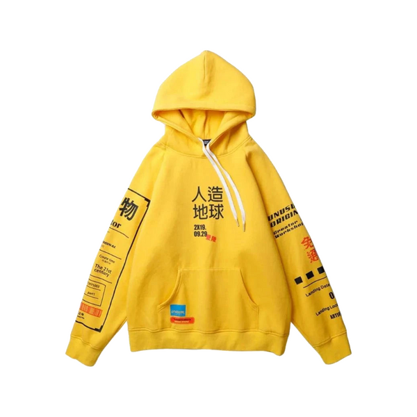 Kanji Hip Hop Graffiti Hoodie     - VONVEX