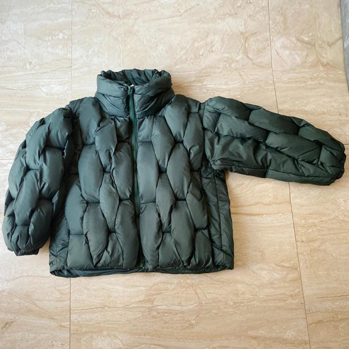 Luxury Square Weave Jacket  Green XL  - VONVEX