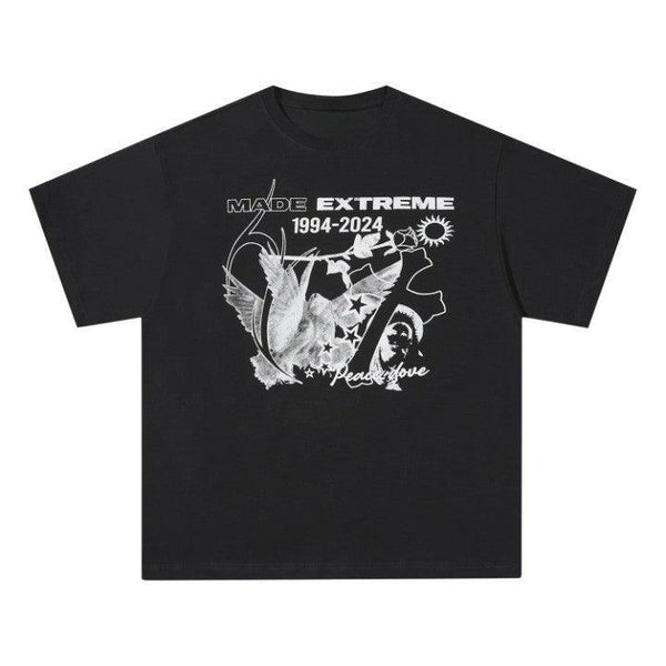 "MADE EXTREME" Black Graphic T-Shirt - VONVEX