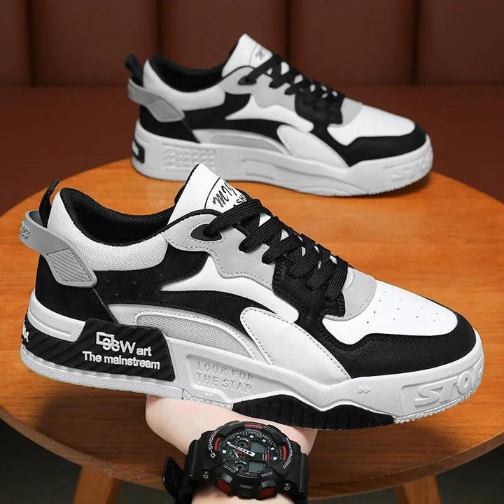 New Autumn Men's Sneakers Men's Comfortable Platform Shoes 2023 Trend Lace-up Vulcanized Shoes White Casual Sneakers Zapatillas - VONVEX