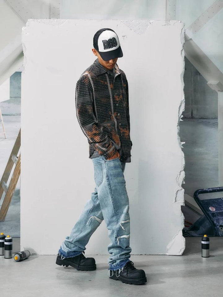 Y2K Ripped Denim Jean     - VONVEX