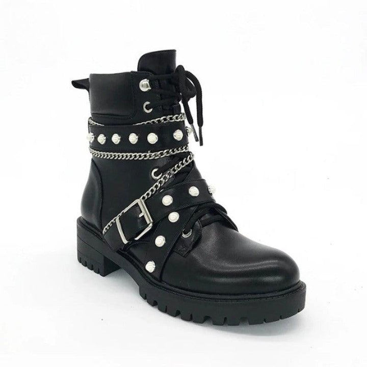 Rivet Pearl Punk Boots  Black 39  - VONVEX