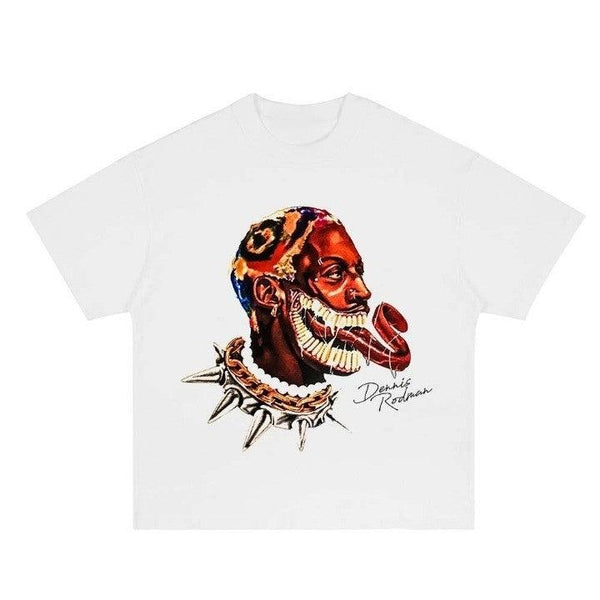 Spoof Rodman Oversized T-Shirt  White S  - VONVEX