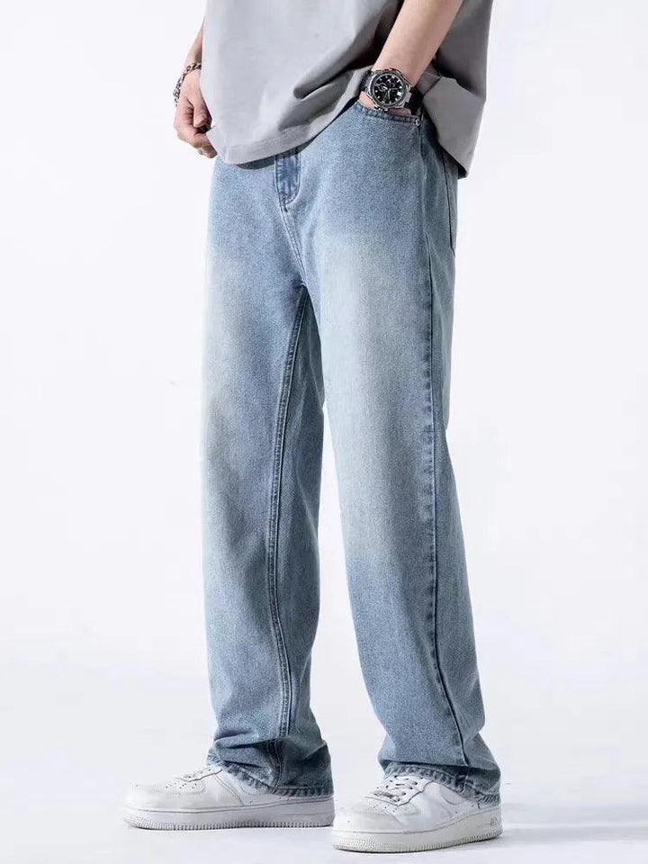 Straight Jeans Denim Pants  Sky Blue S(28)  - VONVEX