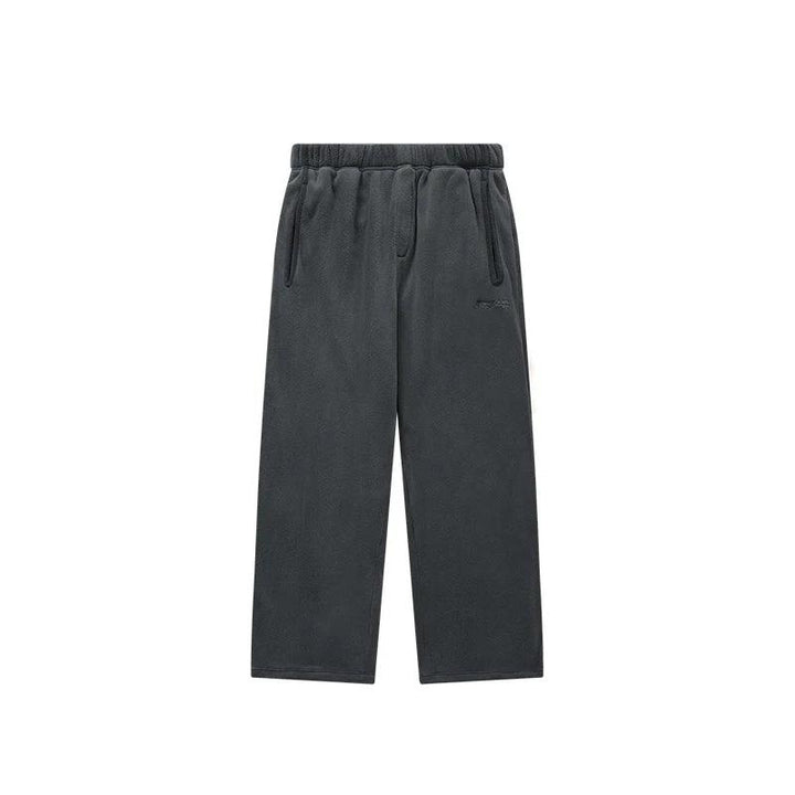 Thick Fleece Straight Leg Pant  Charcoal S  - VONVEX