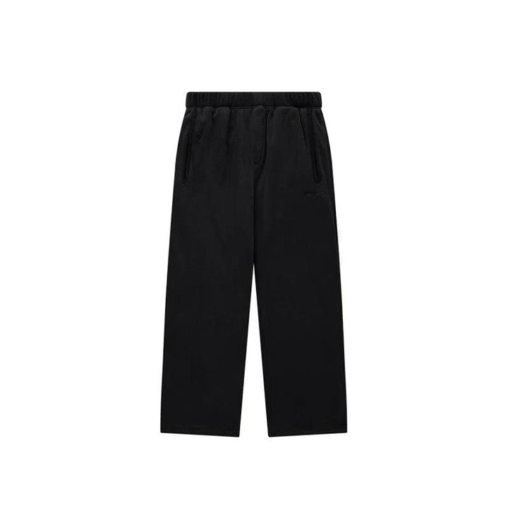 Thick Fleece Straight Leg Pant  Black S  - VONVEX