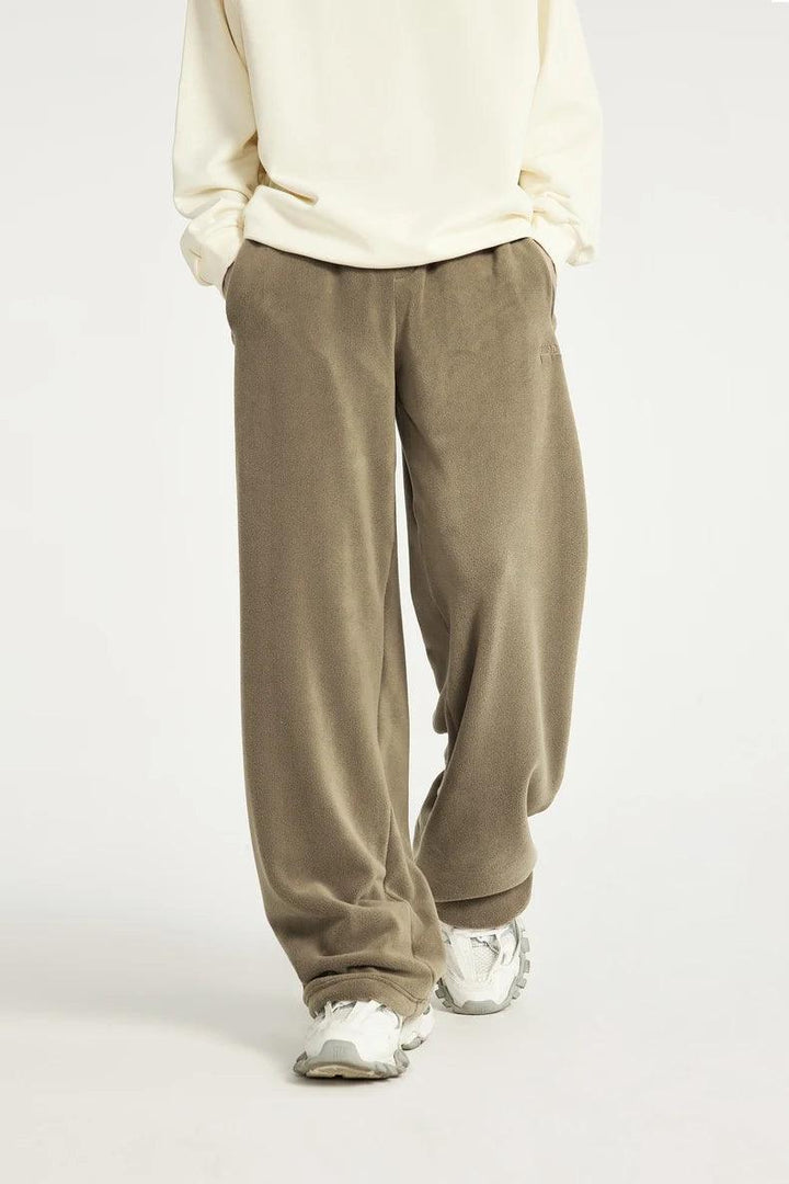 Thick Fleece Straight Leg Pant     - VONVEX