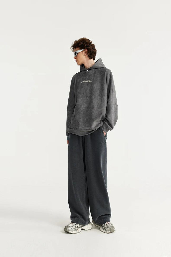 Thick Fleece Straight Leg Pant     - VONVEX