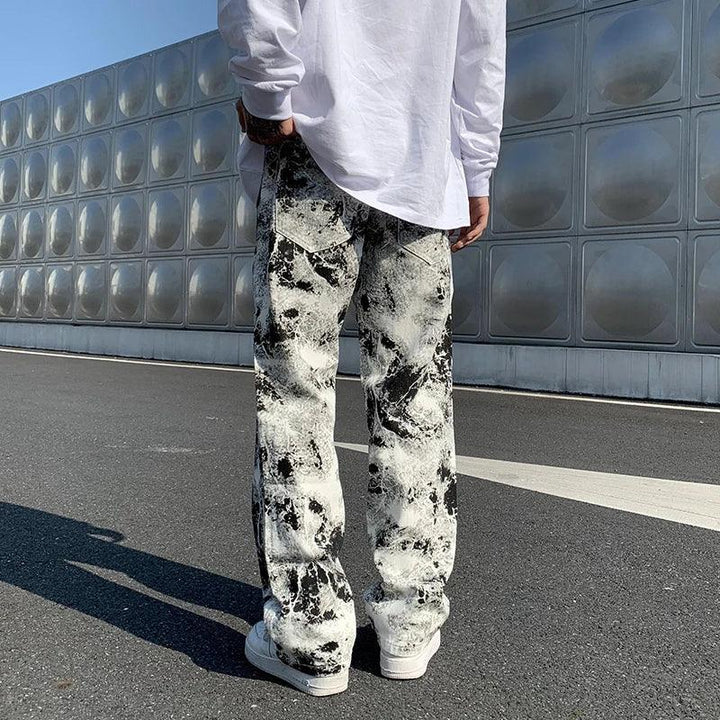 Unique Y2K Print Jeans     - VONVEX