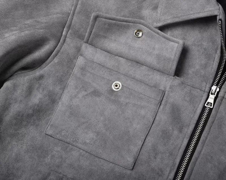 Vintage Suede Zipper Jacket - VONVEX