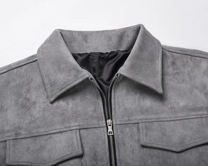 Vintage Suede Zipper Jacket - VONVEX